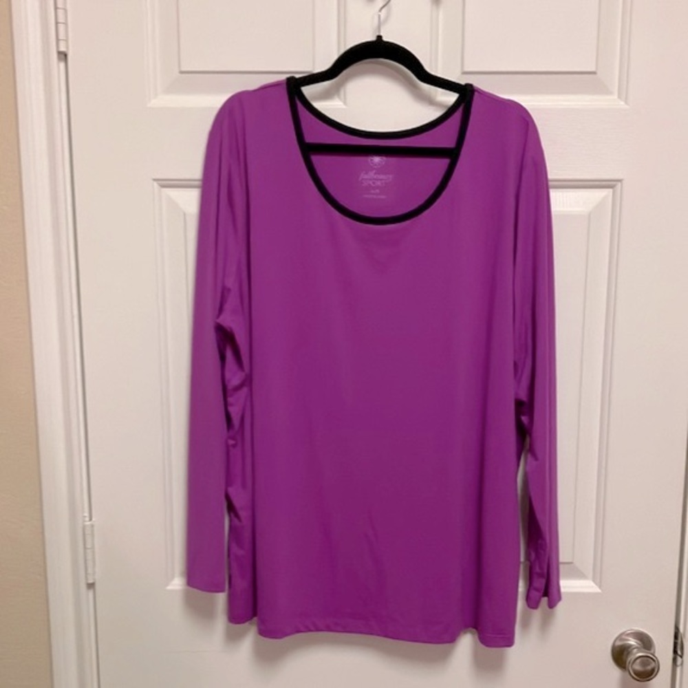 Full Beauty Sport Pink Long-sleeve Top Great Color & Super Comfortable! Size 26